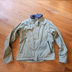 Mountain Hardwear Lined Zip Up Jacket Green Medium Women's